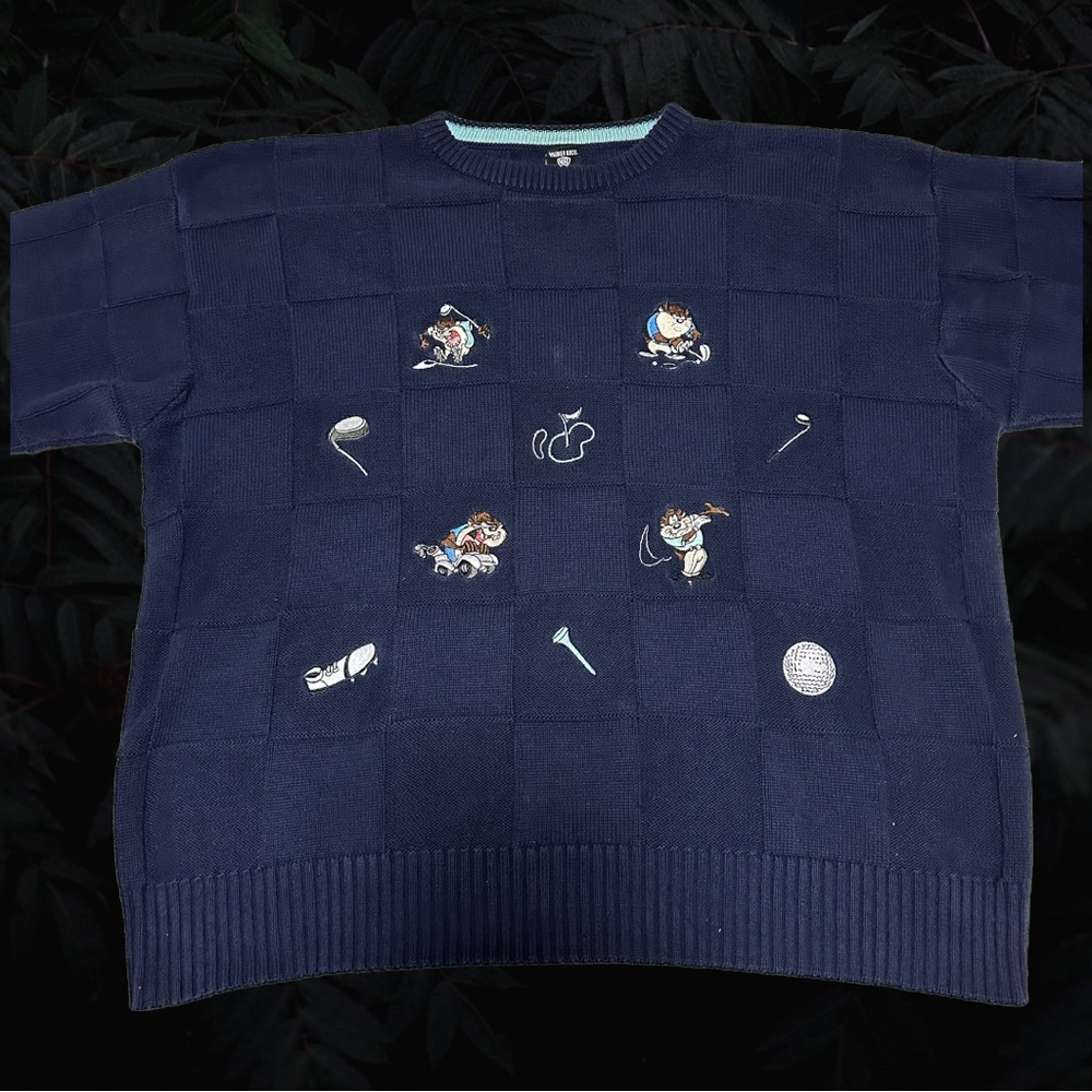 Warner bros Tasmanian Devil golf sweater -XLarge